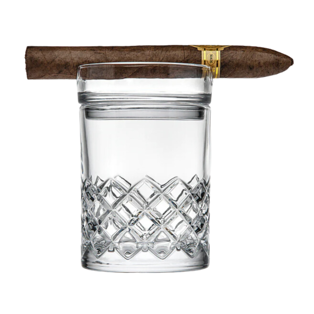 Hatch Cigar Double Old Fashioned Glass