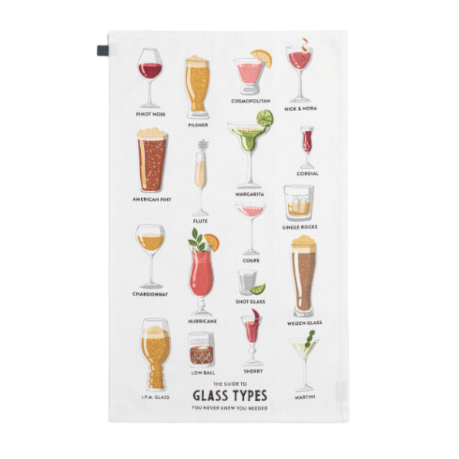 Bar Towel - Glass Types
