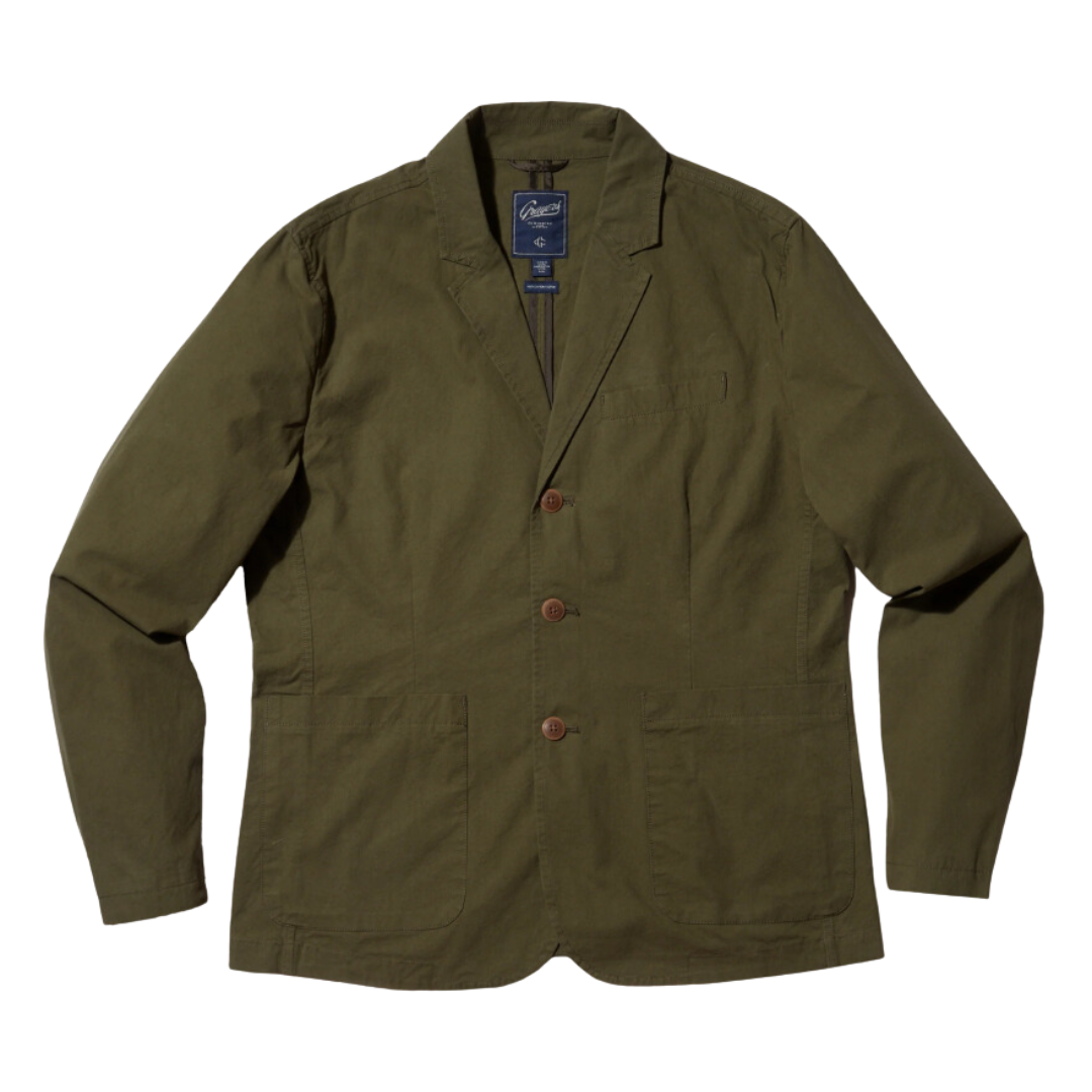 Mercer Duck Canvas Blazer - Dark Olive