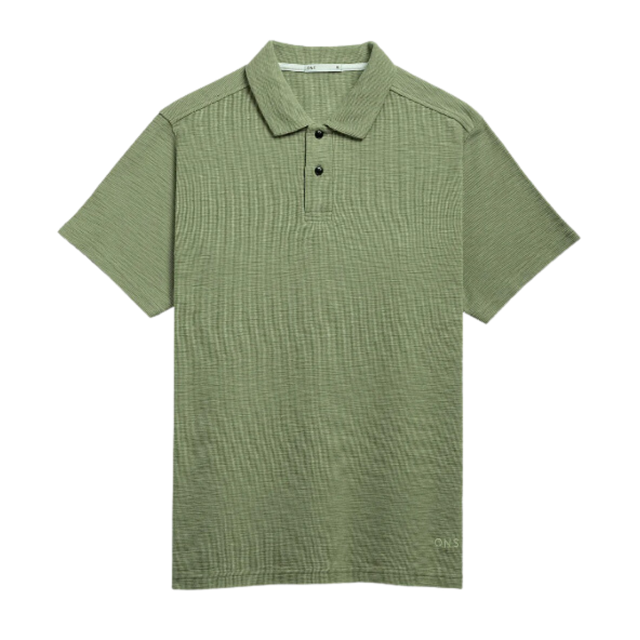 Bennett Slub Waffle Polo - Tea