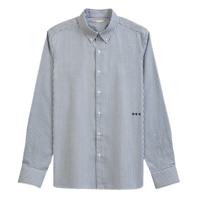 Fulton Stripe Shirt - Navy & White