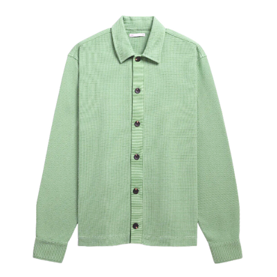 Beacon Waffle Long Sleeve Shirt - Basil Green
