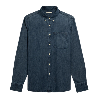 Fulton Pocket Denim Shirt - Mid Indigo