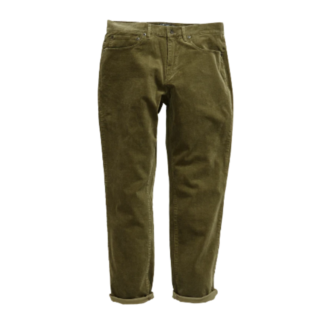 Burlington 5 Pocket Stretch Corduroy - Dusty Olive
