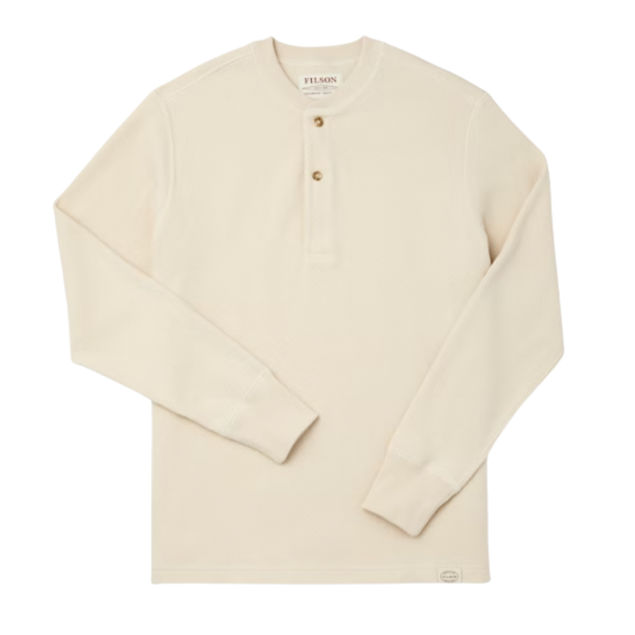 Waffle Knit Henley - Sand