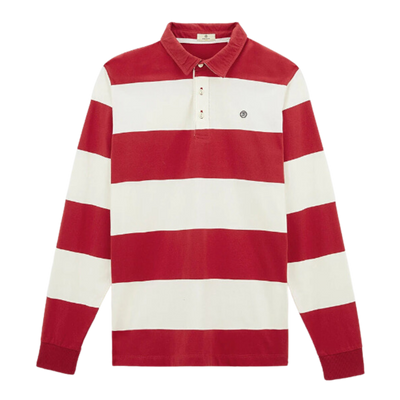 Serge Blanco Rugby Jersey - Red & White Stripe
