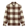 Vance Check Flannel Shirt - Brick & Ivory