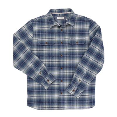 Winter Flannel Utility Shirt - Storm Blue