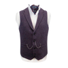 Moore Tweed Waistcoat - Mulberry