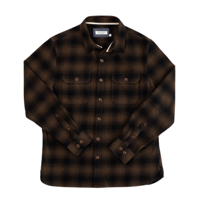 Winter Flannel Utility Shirt - Coffee Ombre