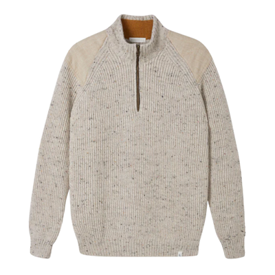 Foxton Quarter Zip Neck - Oatmeal