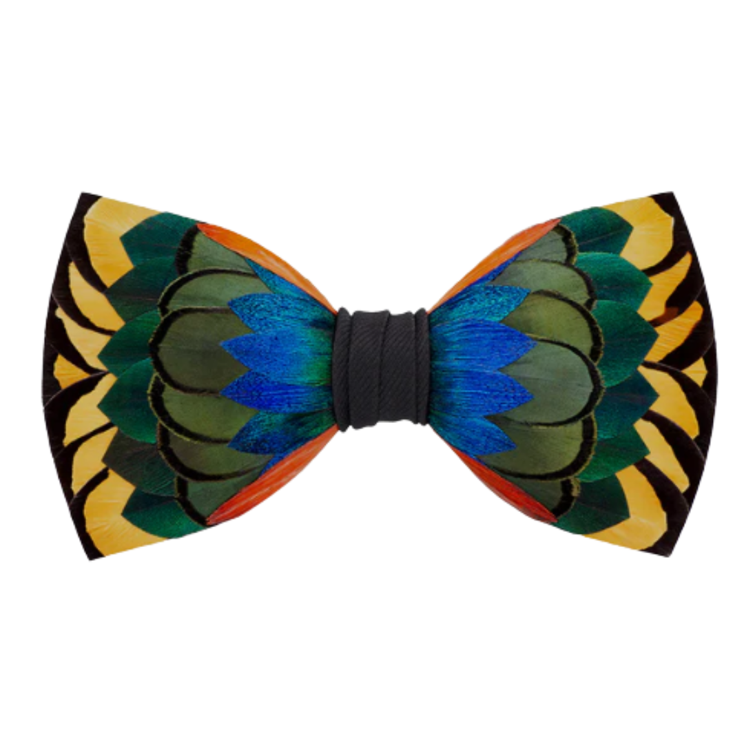 DuPre Bow Tie - Turkey & Peacock Feathers