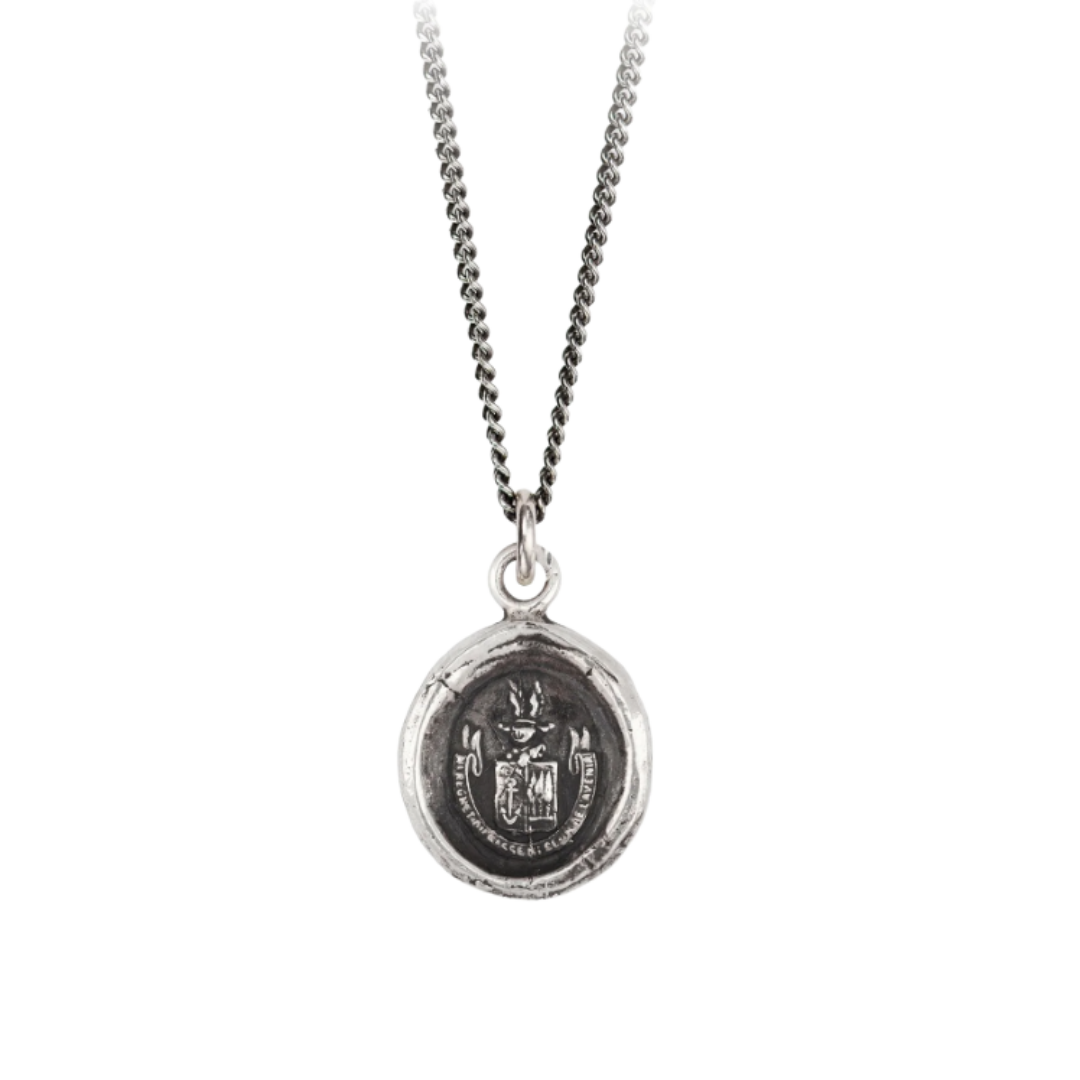 Sterling Silver Talisman Necklace - Be Here Now