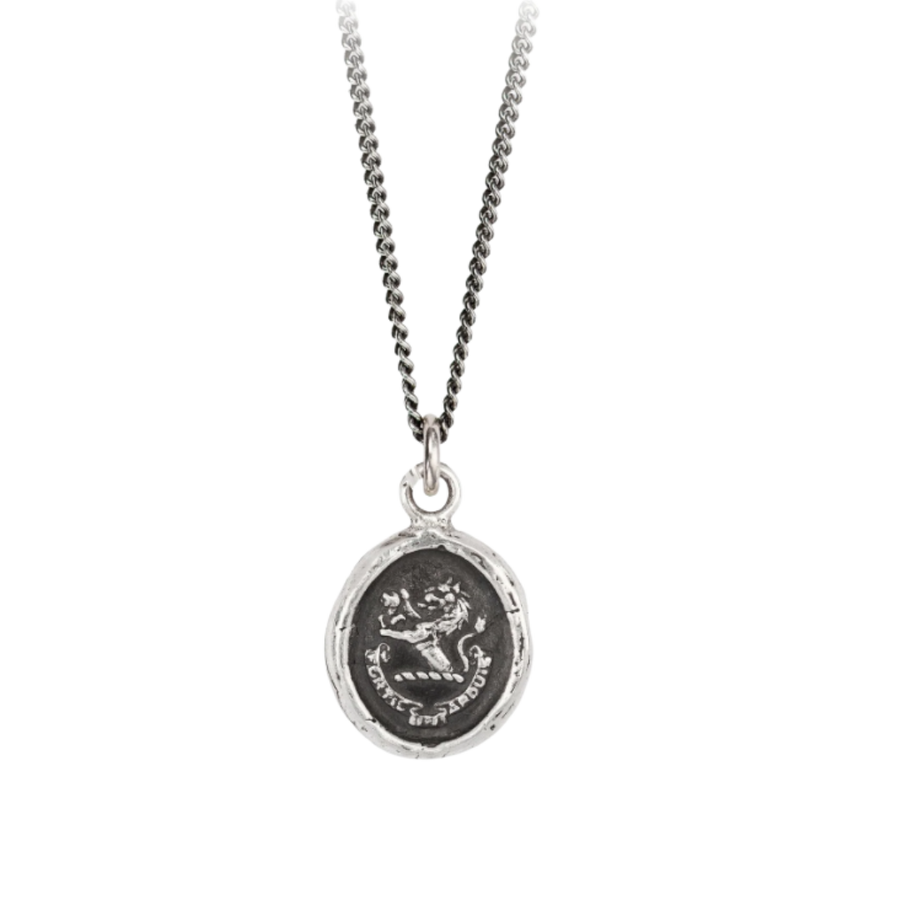 Sterling Silver Talisman Necklace - Brave in Difficulties
