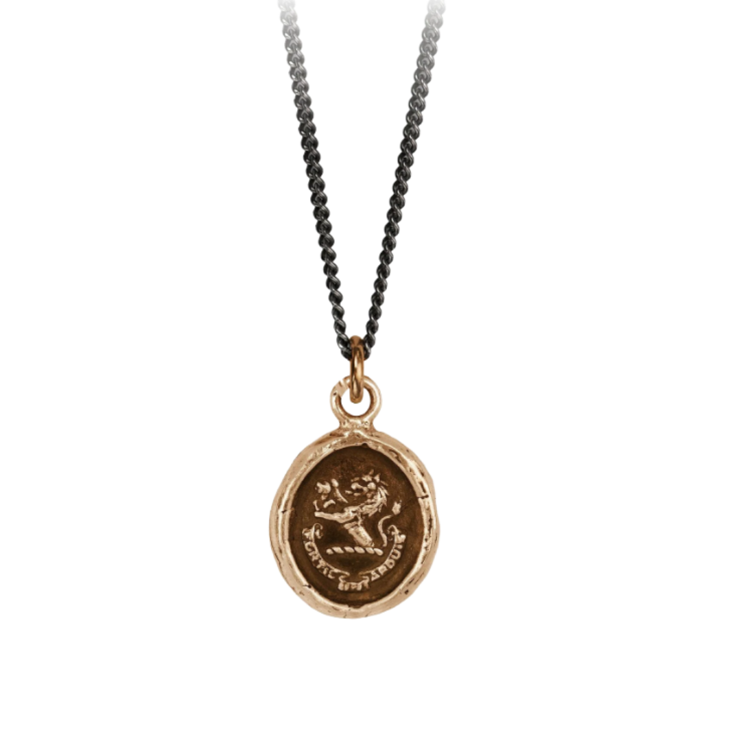 Bronze Talisman Necklace - Brave In Difficulties