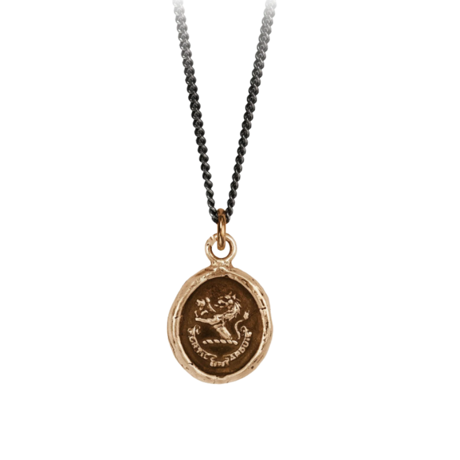 Bronze Talisman Necklace - Brave In Difficulties
