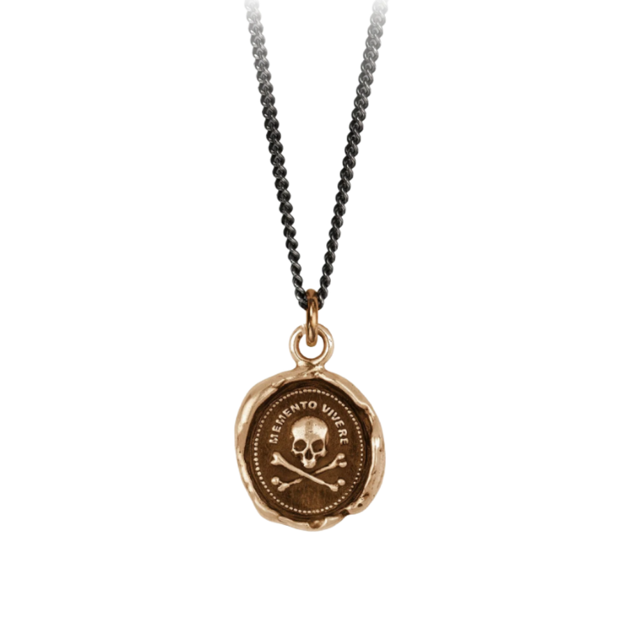 Bronze Talisman Necklace - Remember to Live