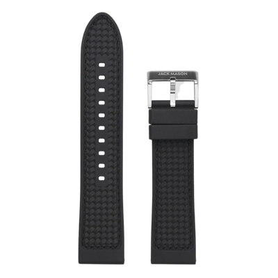 22mm Rubber Watch Strap - Textured Black