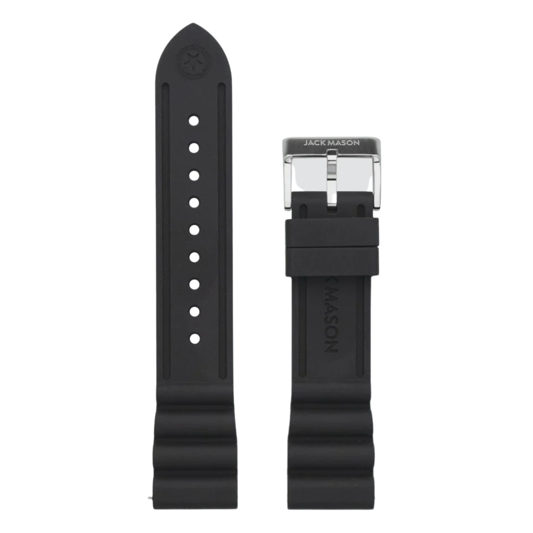 22mm Rubber Watch Strap - Black