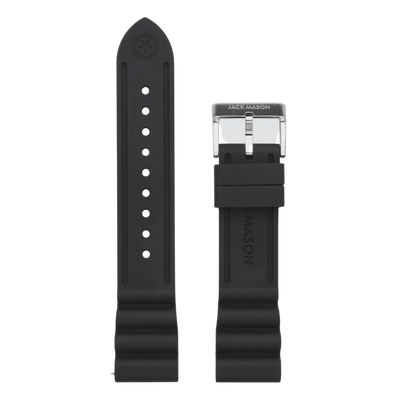 22mm Rubber Watch Strap - Black