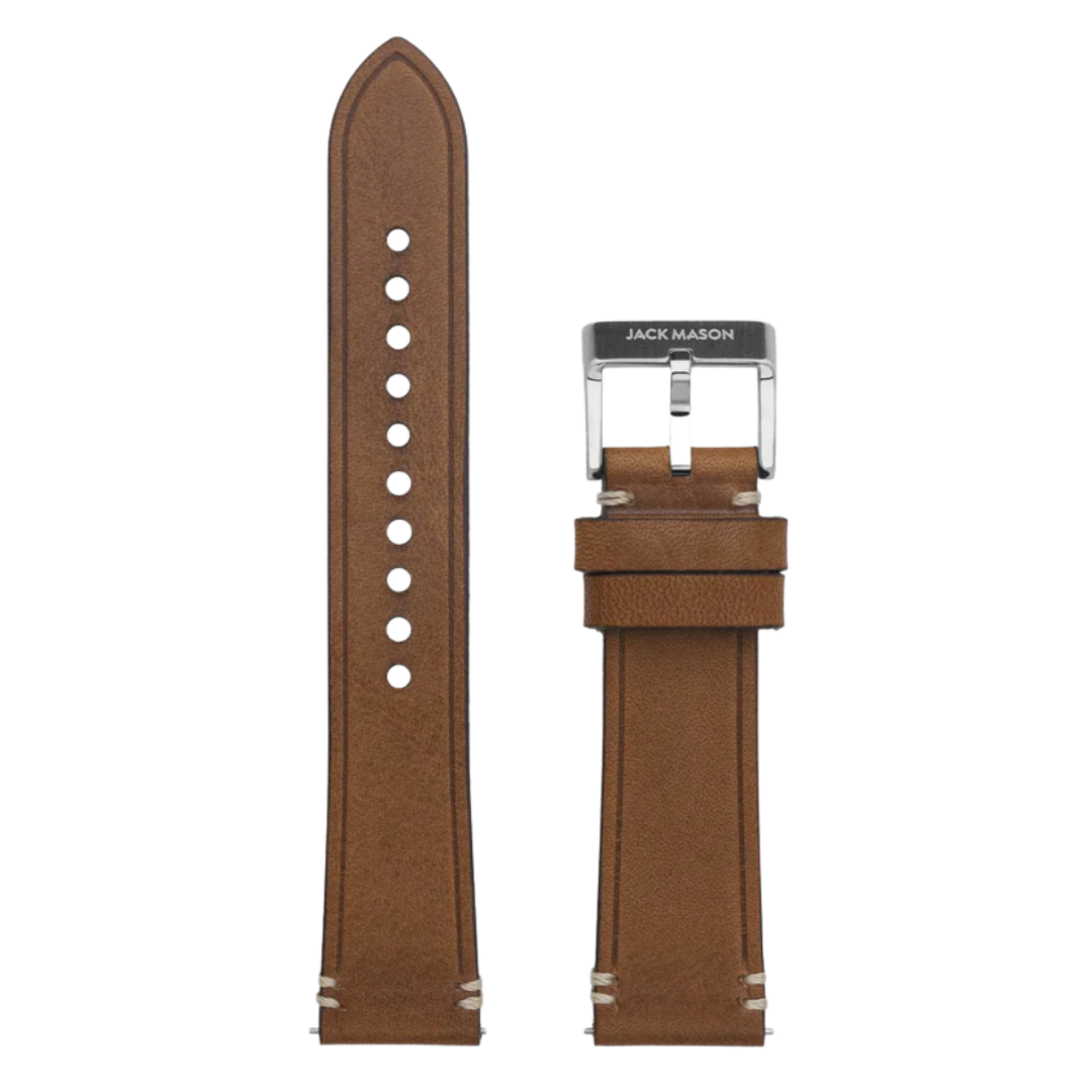 22mm Leather Watch Strap - Tan