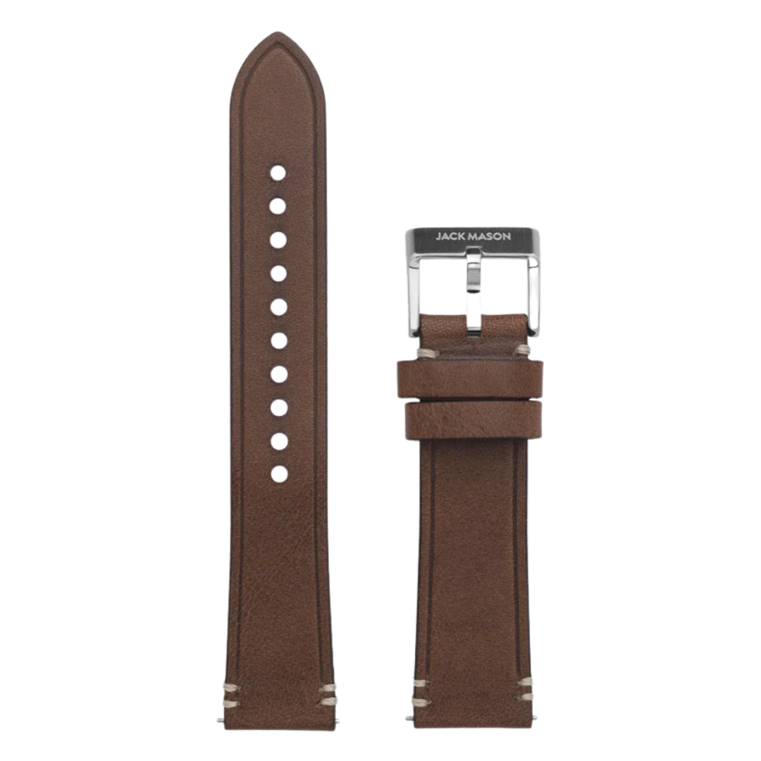 20mm Leather Watch Strap - Brown