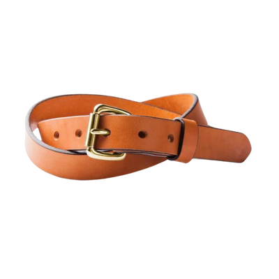 Saddle Tan Skinny Standard Belt w/ Brass Buckle