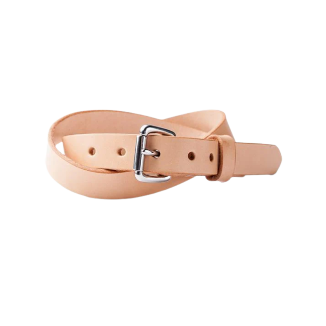 Natural Skinny Standard Belt w/ Stainless Steel Buckle