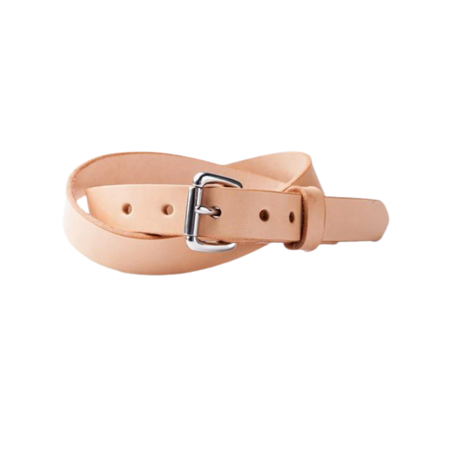 Natural Skinny Standard Belt w/ Stainless Steel Buckle