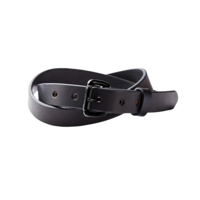 Black Skinny Standard Belt w/ Black Buckle