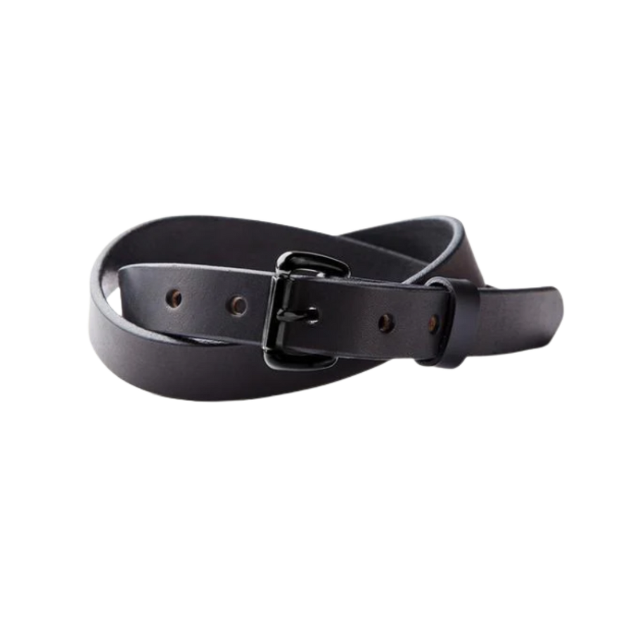 Black Skinny Standard Belt w/ Black Buckle