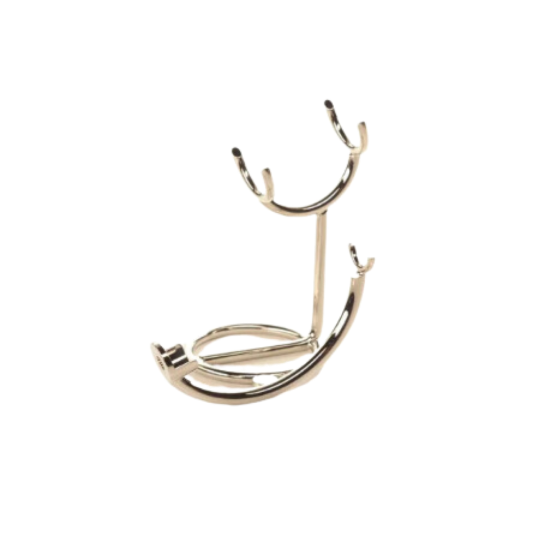 Chrome Angled Brush and Razor Stand