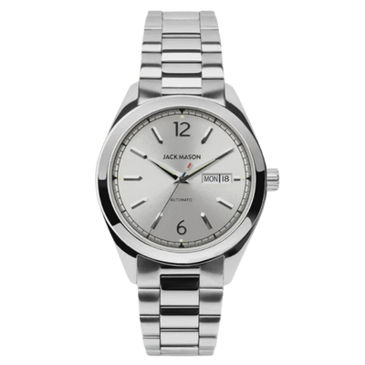 Canton Day Date Automatic - SS_Silver & White Dial_SS Bracelet