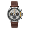 Avigator Chronograph - SS_Off White Dial_Brown Leather
