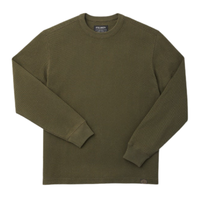 Waffle Knit Thermal Crewneck - Mossyrock