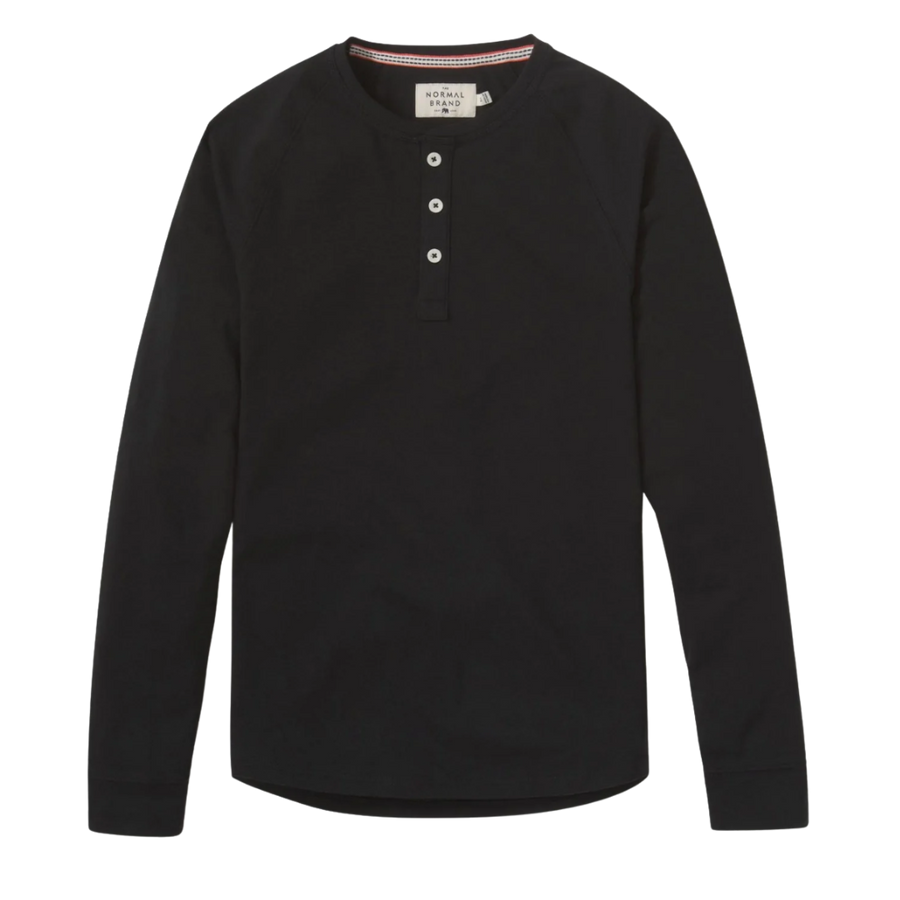 Puremeso Raglan Henley - Black