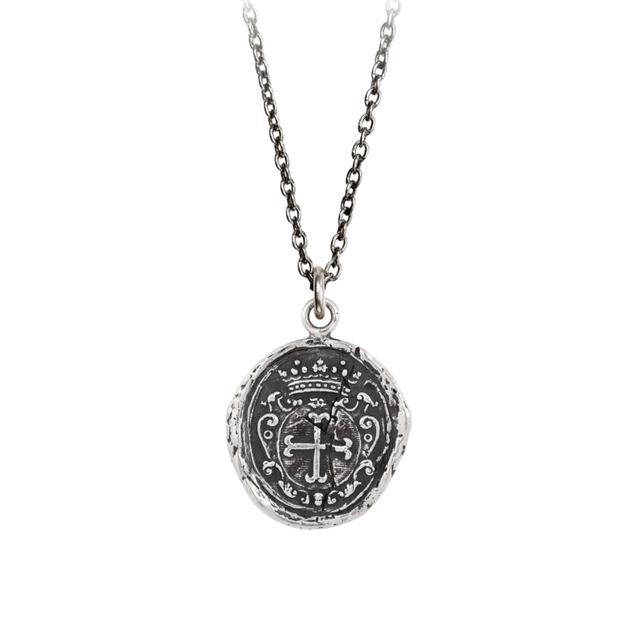 Sterling Silver Talisman Necklace - Trust in God