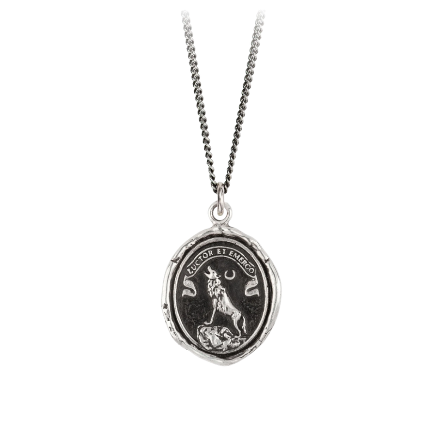 Sterling Silver Talisman Necklace - Struggle & Emerge