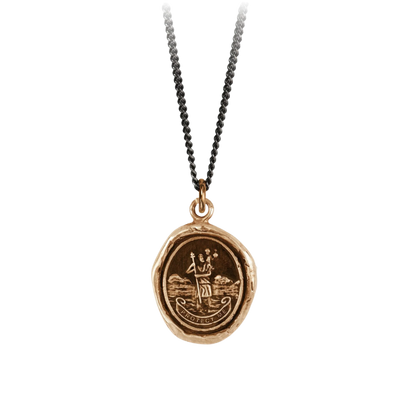 Bronze Talisman Necklace - St. Christopher