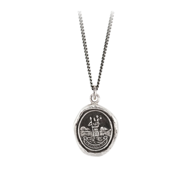Sterling Silver Talisman Necklace - St. Christopher