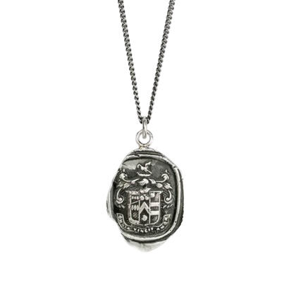 Sterling Silver Talisman Necklace - Love Conquers All