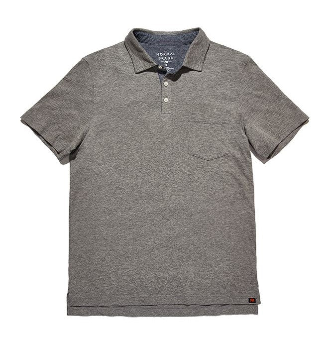 Vintage Slub Pocket Polo - Gray