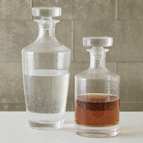 Seeded Glass Decanter - Short