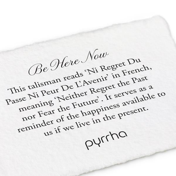 Bronze Talisman Necklace - Be Here Now