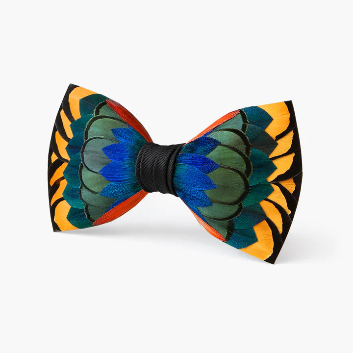 DuPre Bow Tie - Turkey & Peacock Feathers