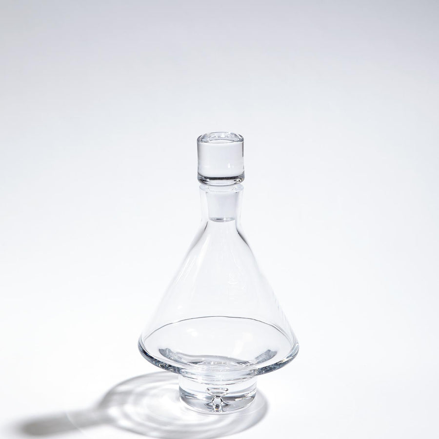 Fat-Bottom Glass Decanter