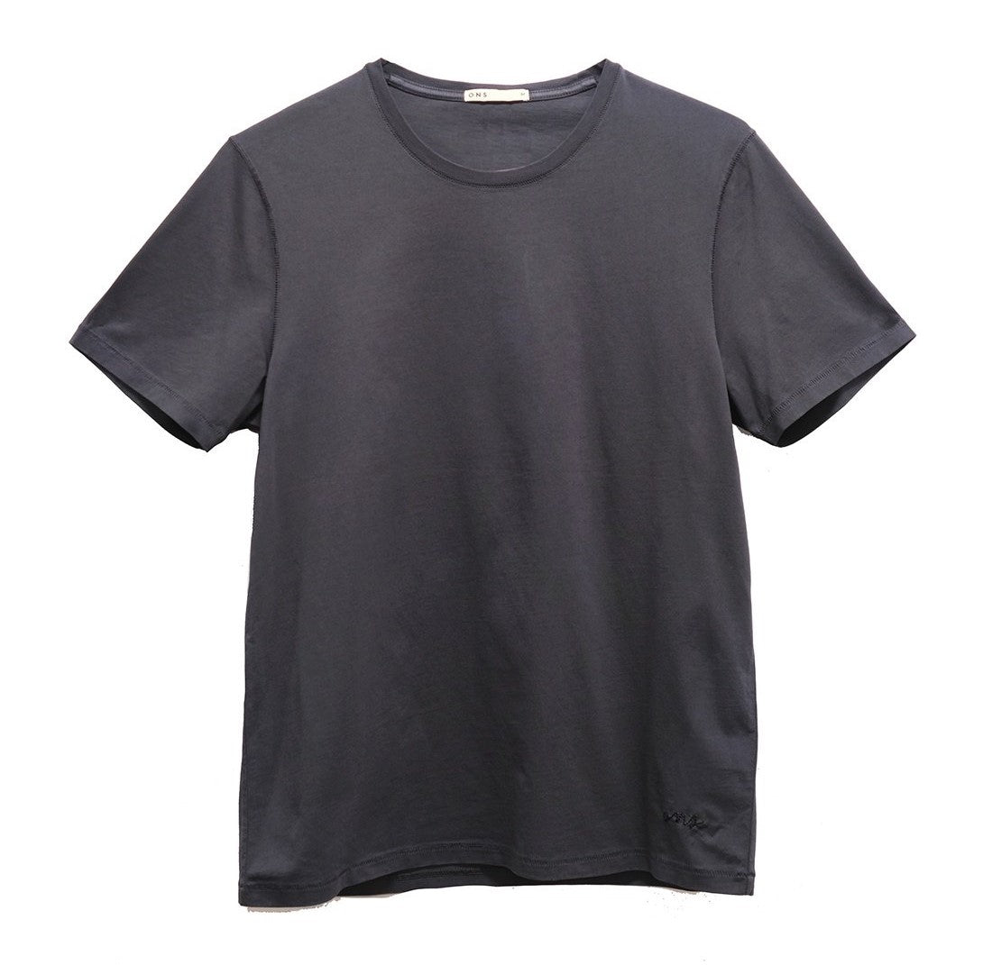 Village Crew Neck Tee FW - Charcoal