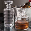 Ribbed Glass Decanter - Tall