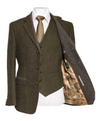 Casement Classic Fit Irish Tweed Blazer - Green