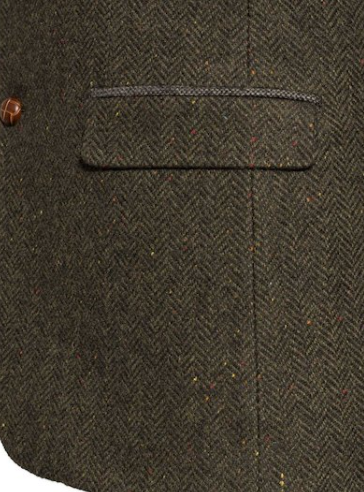 Casement Classic Fit Irish Tweed Blazer - Green